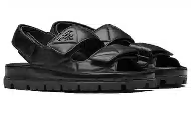 Prada Velcro Sandals Black