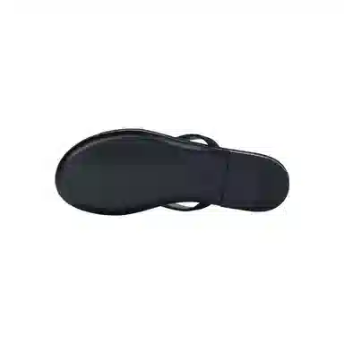 CHANEL 24S Flat Toe Sandals Black