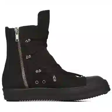 Rick Owens DRKSHDW Hexa High Top Canvas Sneakers Black