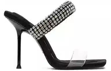 Alexander Wang Rubber Slides Black