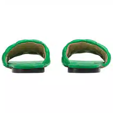 Bottega Veneta Padded Slides Green