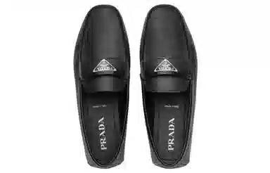 Prada Saffiano Loafers Black