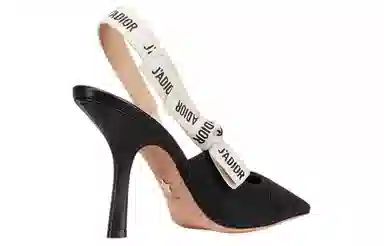 DIOR J'Adior Pointed Lace Heel Black