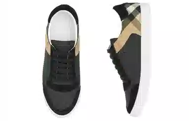 Burberry House Leather Sneakers Black Brown