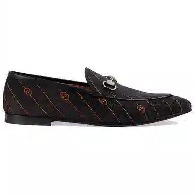GUCCI Jordaan Double G Loafers Black