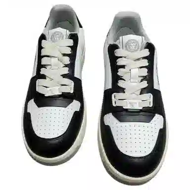 Versace Low Top Leather Sneakers Black