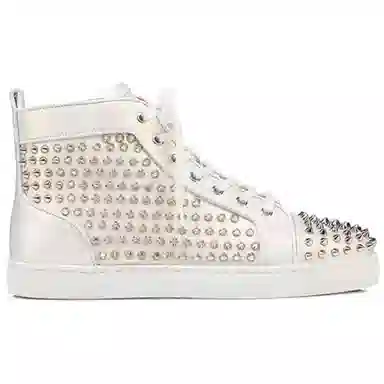 CL Platinum Stud High-Top Sneakers White
