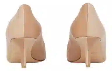 Burberry Leather Pointed Toe Heels Nude