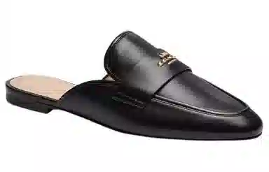 COACH Slip-On Flat Sandals Black