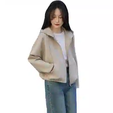 【dme】 休闲连帽廓形短款拉链开衫卫衣 女款