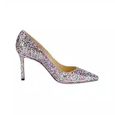 Jimmy Choo Romy Glitter Pointed Toe Heels