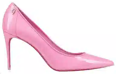 CL Platinum Soft Leather Layered Pink Heels