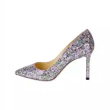 Jimmy Choo Romy Glitter Pointed Toe Heels
