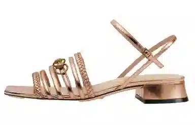 Gucci Horsebit Leather Sandals Rose Gold