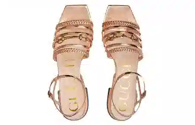 Gucci Horsebit Leather Sandals Rose Gold