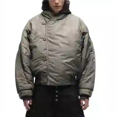 NOFAITH STUDIOS FENCING WAFFLE BOMBER JACKET