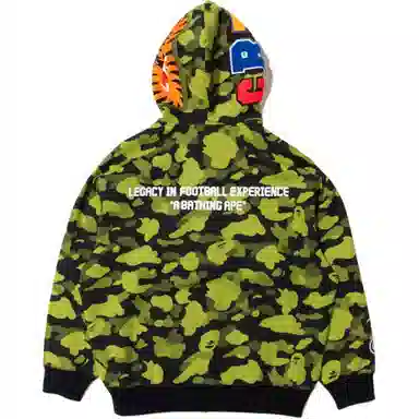 A BATHING APE x CR7 LIFE FW25 Camo Shark Hoodie