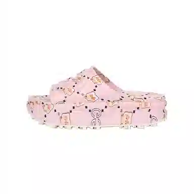 Gucci Rubber Animal Print Slides Pink
