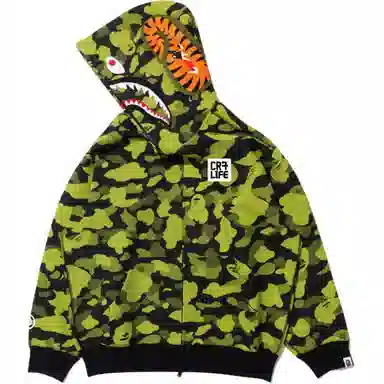 A BATHING APE x CR7 LIFE FW25 Camo Shark Hoodie