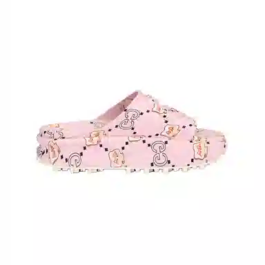 Gucci Rubber Animal Print Slides Pink