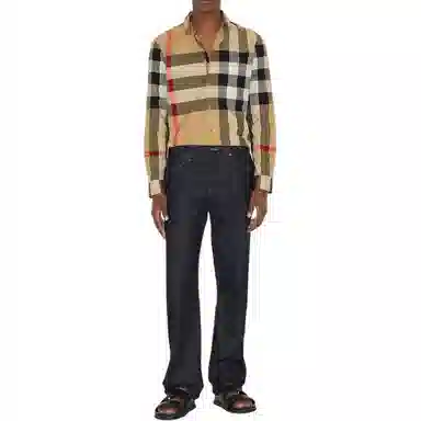 Burberry Check Shirt Beige