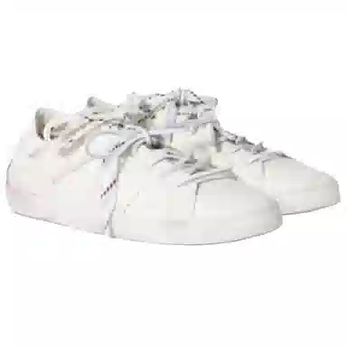 Miu Miu Ruches Leather Sneakers White
