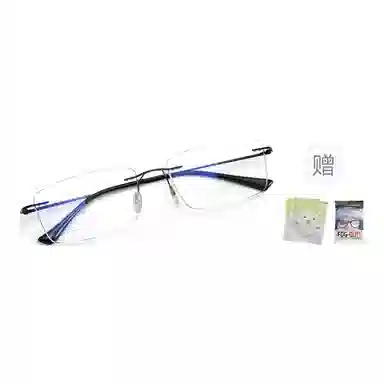 【联系客服可配度数】 苍木优品 超轻纯钛金丝边无框近视镜框男大脸金边斯文败类无边框钛架可佩镜片 功能性眼镜 男女同款情侣款
