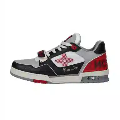 Louis Vuitton Trainer Low Top Black Red White