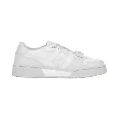 Fendi Leather Round Toe Low Sneakers White