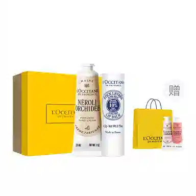 欧舒丹 手唇套装樱花乳木果玫瑰之心护手霜唇膏香氛礼盒 滋润保湿防干裂