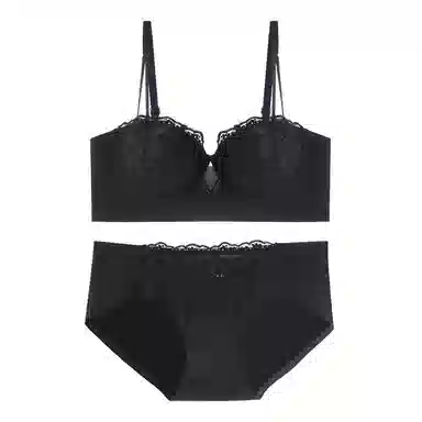 内在密码 纯色蕾丝花边内衣裤套装 女款 礼盒装