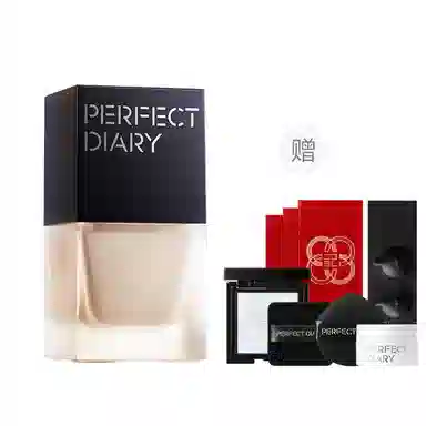 完美日记 透光瓶仿生膜养肤粉底液持妆版上妆即养护干皮油皮持妆遮瑕精华乳霜 不卡粉不脱妆抗氧化持久控油无瑕气色磨皮细腻服帖自然雾面