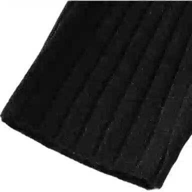 曲韩 套头纯色简约毛衣 女款 黑色