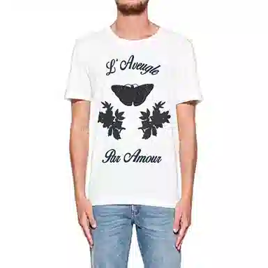 GUCCI Butterfly Embroidered T-Shirt