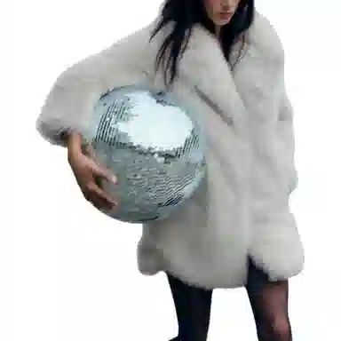 ZARA Lapel Long Sleeve Coat Natural