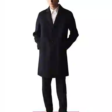 H&M Single-Breasted Coat Blue
