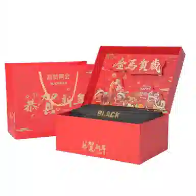 高梵 黑金高定保暖加厚 绒线围巾 男女同款情侣款 黑色