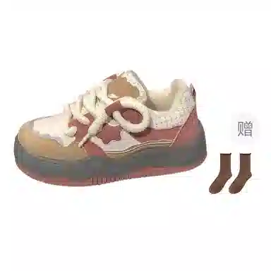 小鹿米利 时尚 保暖 低帮 板鞋 女款 卡其