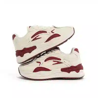 Babaduck Retro Dad Shoes White Wine Red