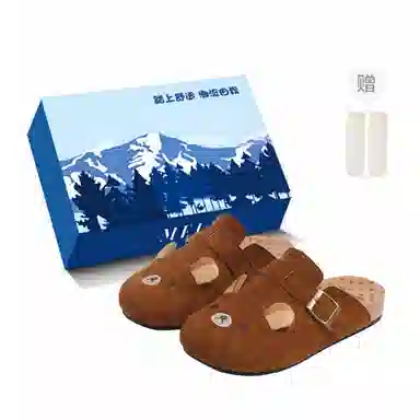 小鹿米利 可爱复古 防滑包头拖鞋 女