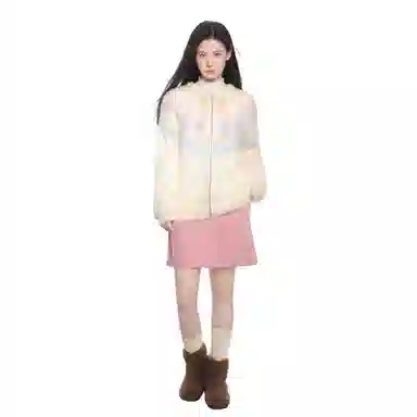 柏黛妃 提花外套软糯加厚拉链短款上衣针织衫 女款