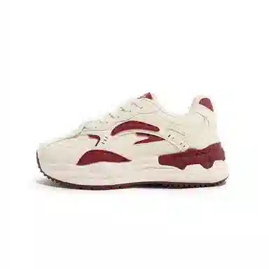 Babaduck Retro Dad Shoes White Wine Red
