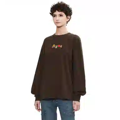 OFF-WHITE Maple Embroidery Long Sleeve Tee