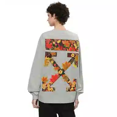 OFF-WHITE Maple Embroidery Long Sleeve Tee