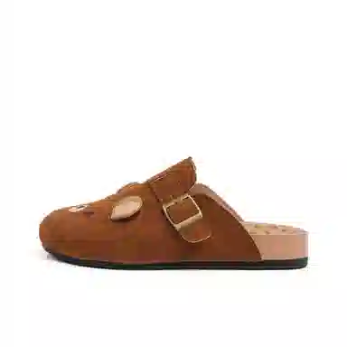 小鹿米利 可爱复古 防滑包头拖鞋 女