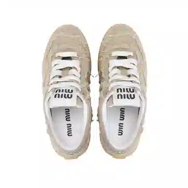 Miu Miu Brown Low-Top Sneakers