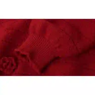 曲韩 圆领立体花朵百搭毛衣 女款