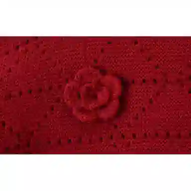 曲韩 圆领立体花朵百搭毛衣 女款