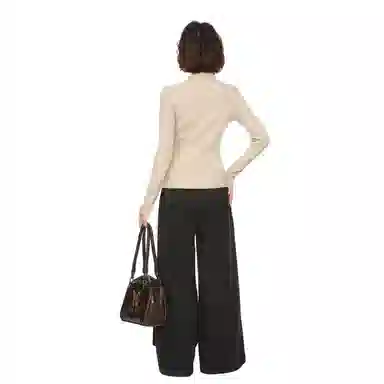 柏黛妃 清新简约百搭清新时尚短款修身长袖针织衫 女款