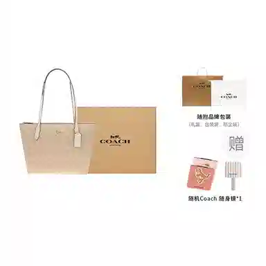 Coach Fiona 24 Tote Bag Small Beige